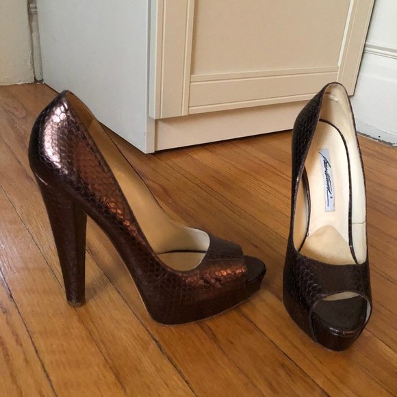 Brian Atwood Platform Peep toe Heels - Picture 2 of 4